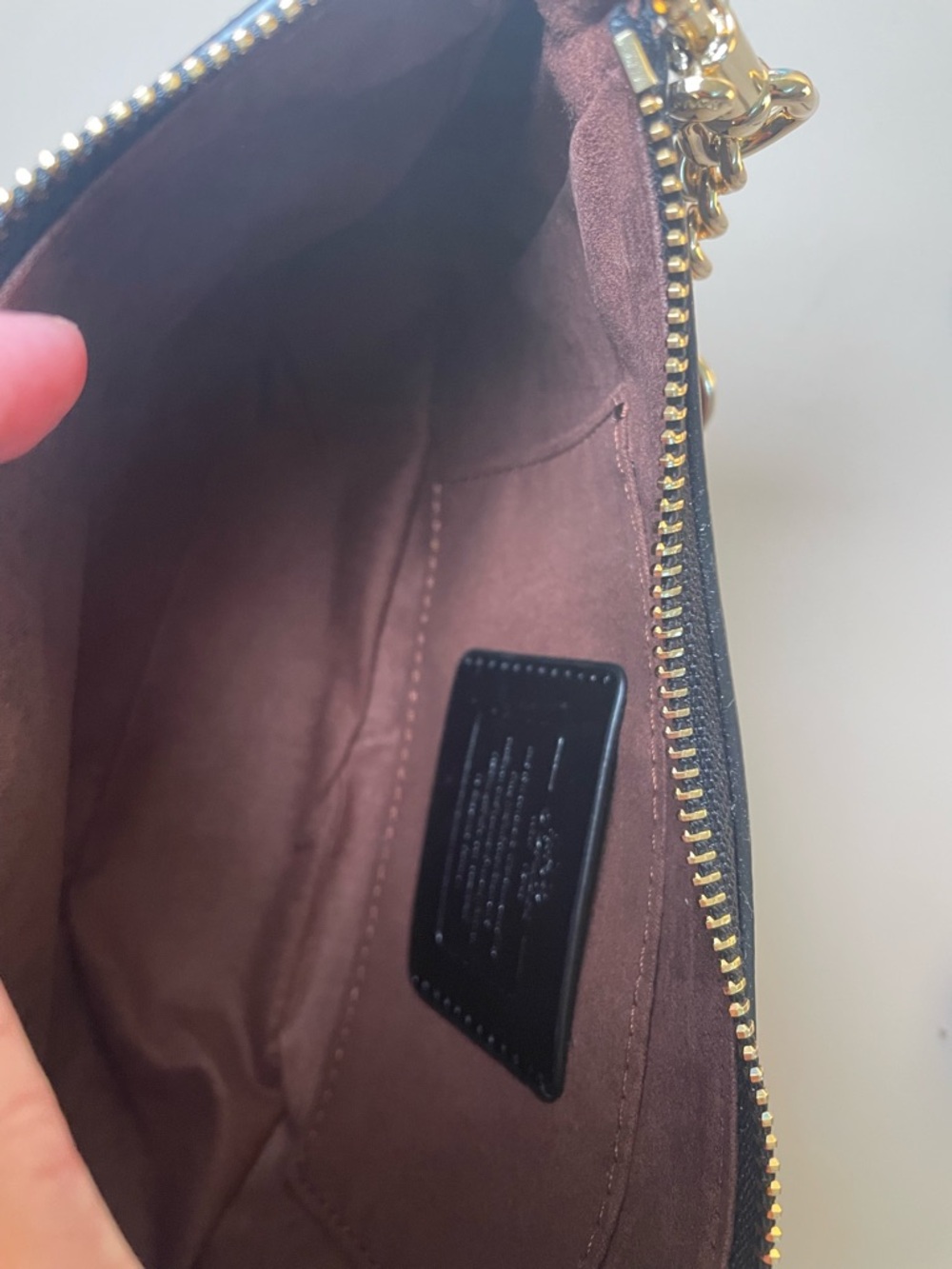 Coach Teri Brown Signature Canvas Shoulder Bag - Picture 7 of 8